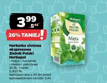 Netto Herbatka ziołowa ekspresowa Zielnik Polski Herbapol oferta