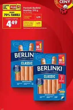 Biedronka Parówki Berlinki Morliny, 315 g oferta