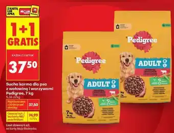 Biedronka Sucha karma dla psa z wołowiną i warzywami Pedigree, 7 kg oferta