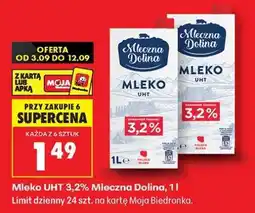 Biedronka Mleko UHT 3,2% Mleczna Dolina, 1l oferta