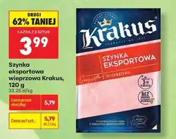 Biedronka Szynka eksportowa wieprzowa Krakus, 120 g oferta