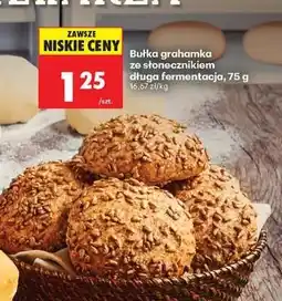Biedronka Bułka grahamka ze słonecznikiem długa fermentacja, 75 g oferta