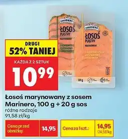 Biedronka Łosoś marynowany z sosem Marinero, 100 g + 20 g sos oferta