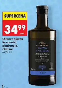 Biedronka Oliwa z oliwek Koroneiki Biedronka, 500 ml oferta