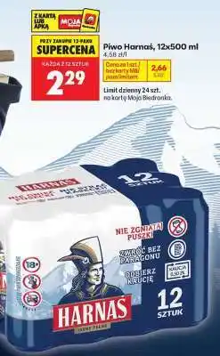 Biedronka Piwo Harnas 12x500 ml oferta