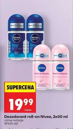 Biedronka Dezodorant roll-on Nivea, 2x50 ml oferta