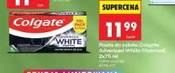 Biedronka Pasta do zębów Colgate Advanced White Charcoal 2x75 ml oferta