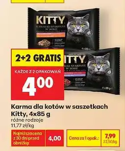 Biedronka Karma dla kotów w saszetkach Kitty, 4x85 g oferta