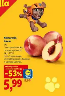 Lidl Nektarynki, luzem oferta