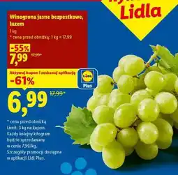 Lidl Winogrona jasne bezpestkowe, luzem oferta