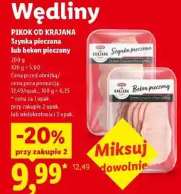 Lidl Pikok od Krajana Szynka pieczona lub bekon pieczony oferta