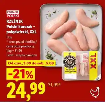 Lidl RZEŹNIK Polski kurczak – polędwiczki, XXL oferta