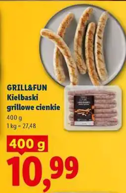 Lidl GRILL&FUN Kiełbaski grillowe cienkie oferta