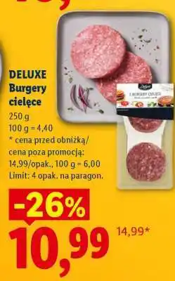 Lidl DELUXE Burgery cielęce oferta
