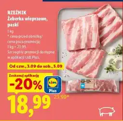 Lidl RZEŹNIK Żeberka wieprzowe, paski oferta