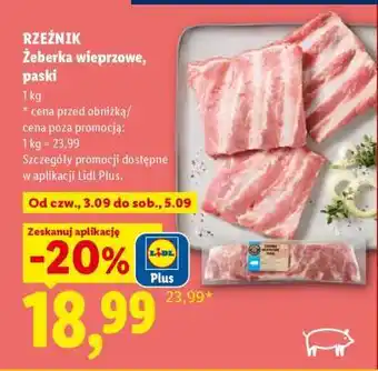 Lidl RZEŹNIK Żeberka wieprzowe, paski oferta