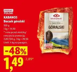 Lidl KABANOS Boczek góralski oferta