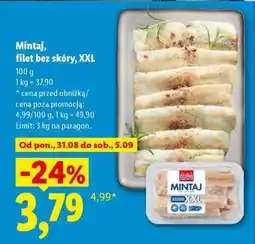Lidl Mintaj, filet bez skóry, XXL oferta
