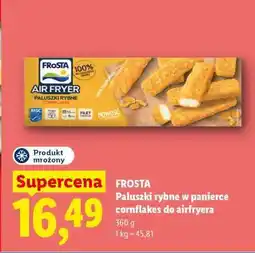 Lidl FROSTA Paluszki rybne w panierce cornflakes do airfryera oferta