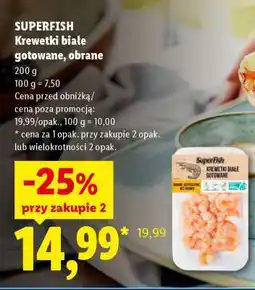 Lidl SUPERFISH Krewetki białe gotowane, obrane oferta