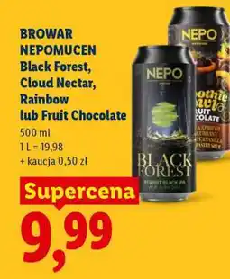 Lidl BROWAR NEPOMUCEN Black Forest, Cloud Nectar, Rainbow lub Fruit Chocolate oferta