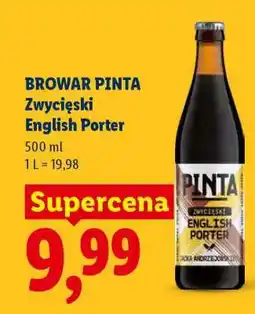 Lidl BROWAR PINTA Zwycięski English Porter oferta