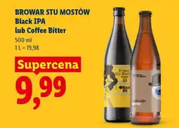 Lidl BROWAR STU MOSTÓW Black IPA lub Coffee Bitter oferta