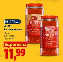 Lidl MUTTI Sos do makaronu oferta