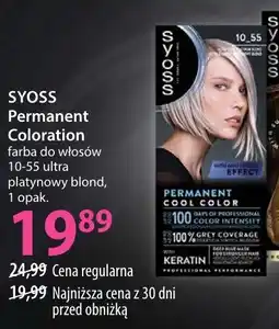 Hebe SYOSS Permanent Coloration farba do włosów 10-55 ultra platynowy blond oferta