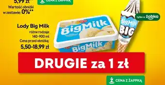 Żabka Lody Big Milk oferta