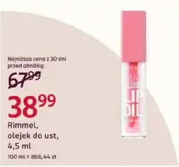 Rossmann Rimmel, olejek do ust oferta