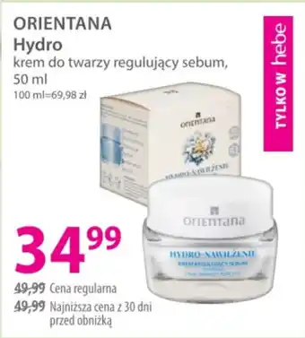 Orientana Hydro krem do twarzy regulujący sebum