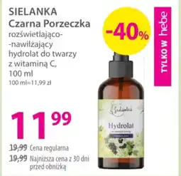 Hebe Sielanka Czarna Porzeczka rozświetlająco-nawilżający hydrolat do twarzy oferta