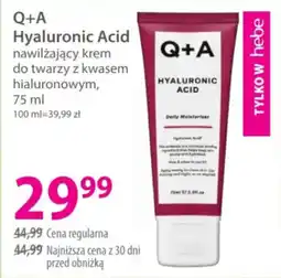 Hebe Q+A Hyaluronic Acid nawilżający krem do twarzy z kwasem hialuronowym oferta