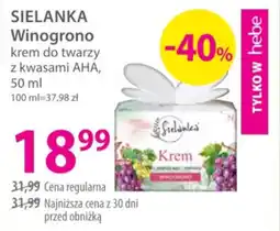 Hebe SIELANKA Winogrono krem do twarzy z kwasami AHA oferta