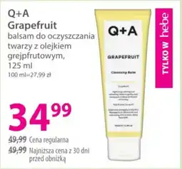 Hebe Q+A Grapefruit balsam do oczyszczania twarzy z olejkiem grejfrutowym oferta