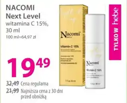 Hebe NACOMI Next Level witamina C 15% oferta