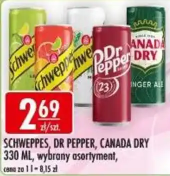 Schweppes, Dr Pepper, Canada Dry