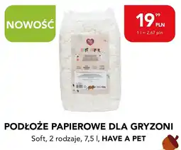 AquaelZOO Podłoże Papierowe dla Gryzoni Soft, 2 rodzaje, 7,5 L, HAVE A PET oferta