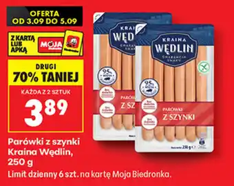 Biedronka Parówki z szynki Kraina Wędlin oferta