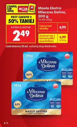 Biedronka Masło Ekstra Mleczna Dolina oferta