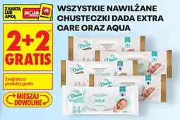 Biedronka Wszystkie nawilżane chusteczki dada extra care oraz aqua oferta