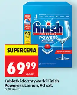 Biedronka Tabletki do zmywarki Finish Poweress Lemon oferta
