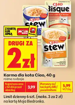 Biedronka Karma dla kota Ciao oferta