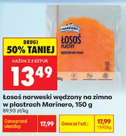 Biedronka Łosoś w plastrach Marinero oferta