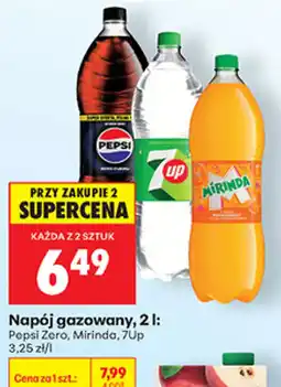 Biedronka Napój gazowany, 2 l: Pepsi Zero, Mirinda, 7Up oferta