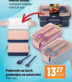 Jubilat Pojemnik na lunch podwójny ze sztućcami RAVI oferta