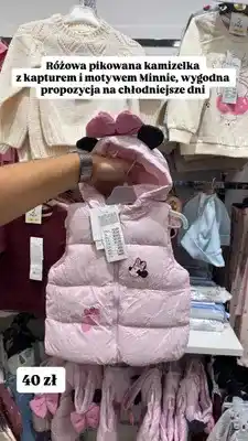 Pepco Kamizelka pikowana dziewczęca z kapturem Disney Minnie oferta
