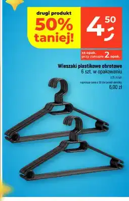 Dealz Wieszaki plastikowe obrotowe 6 szt oferta