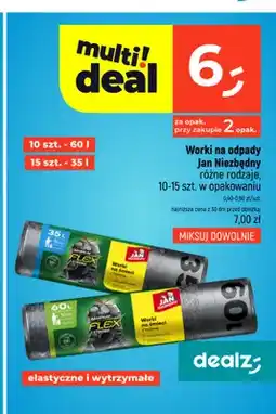 Dealz Worki na odpady 35 l Jan Niezbędny oferta